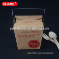 Take out paper custom made small food packing box with label